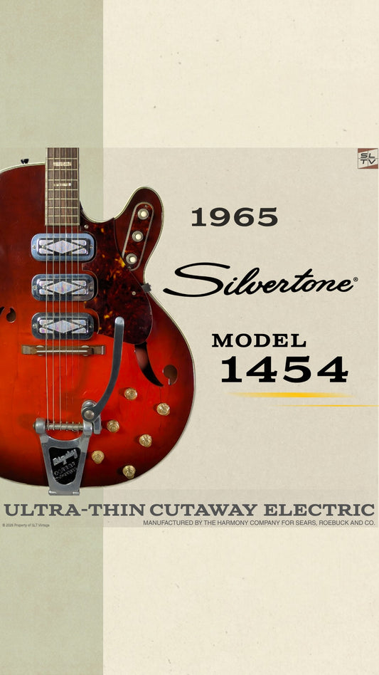 1965 Harmony Silvertone 1454 Cherry Burst OG Geib SSC Super Clean
