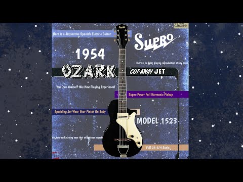 1954 Supro 1523 Ozark Cut-Away Jet - Factory Strap, New Gator HSC - RARE!
