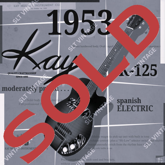 1953 Kay Kamico K-125 Neck-Through w/ OG Geib SSC, Manual, Strap Brackets - Rare!