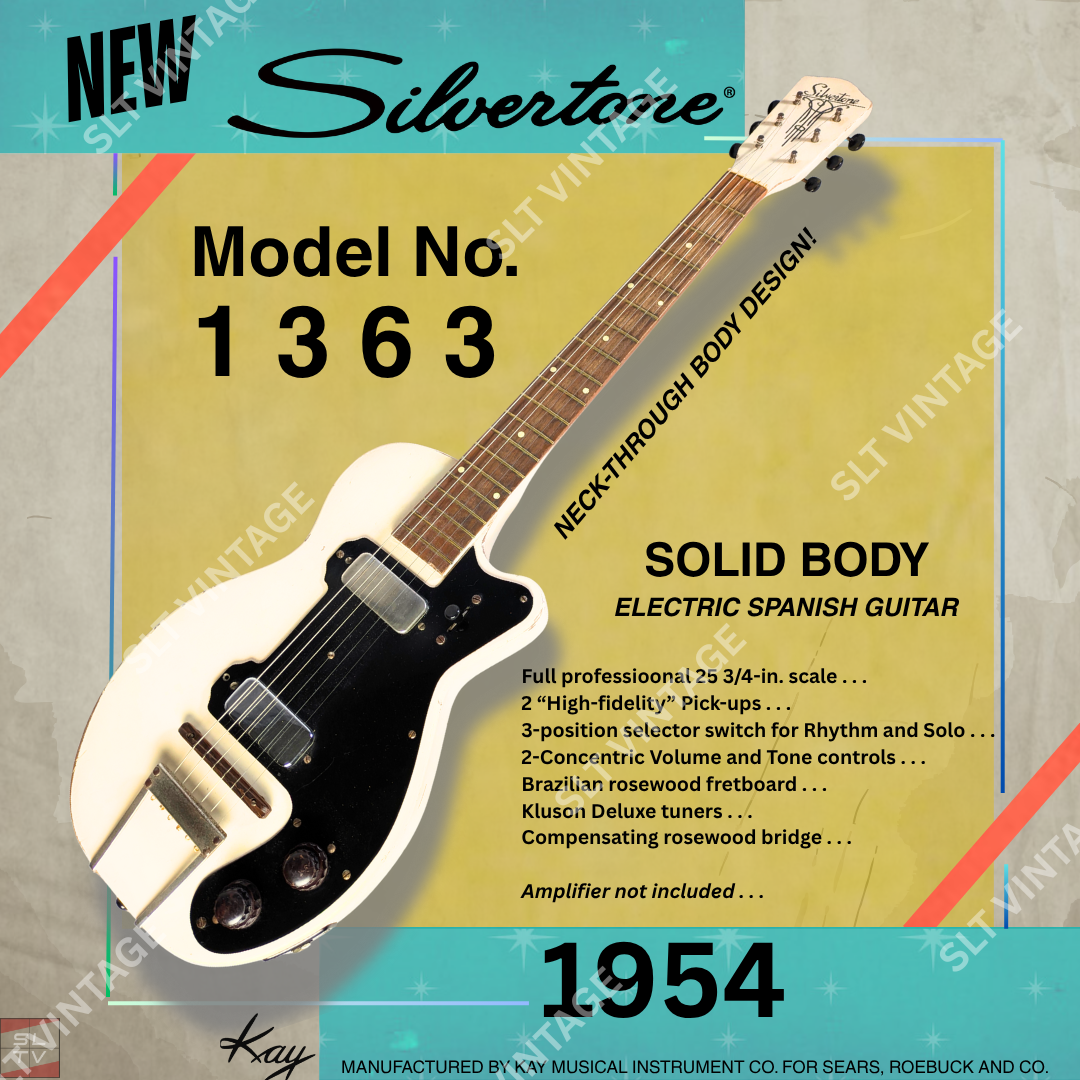1954 Kay Silvertone 1363, OG Geib SSC, Legendary Elmore James Model w/ 2 Pickups – Super RARE