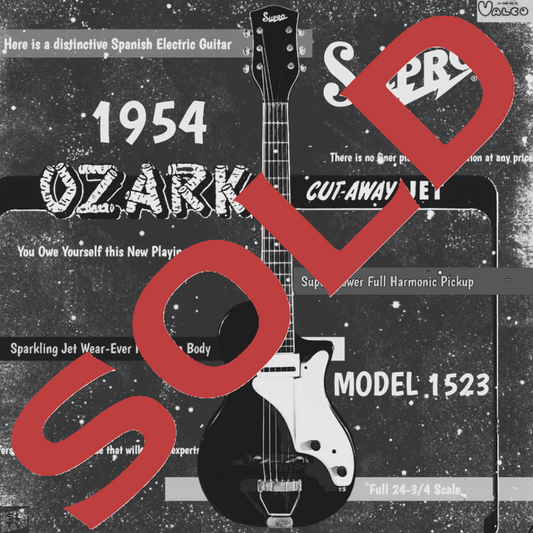 1954 Supro 1523 Ozark Cut-Away Jet - Factory Strap, New Gator HSC - RARE!