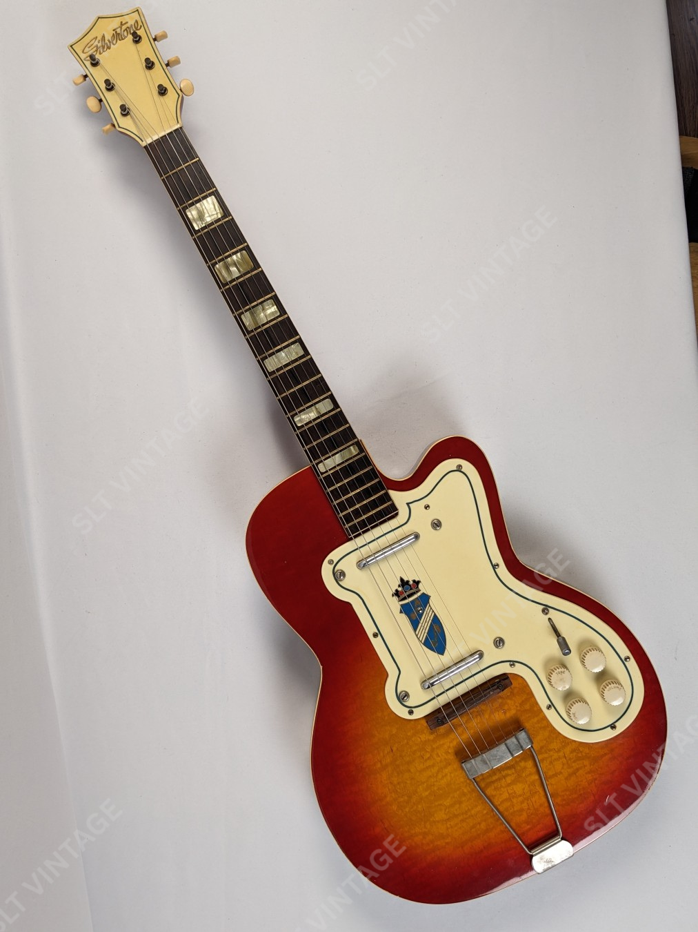 1955 Kay Silvertone 1381 Kay K161 Thin Twin, Super Clean!