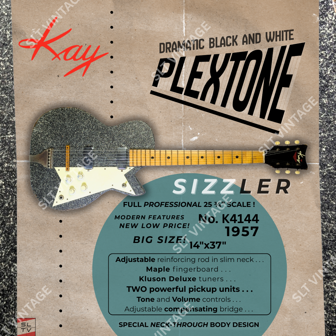1957 Kay K4144 Sizzler w/ OG Geib SSC - Neck-Through!