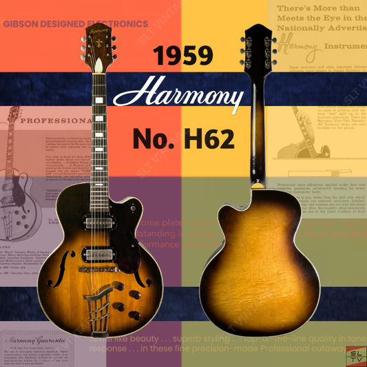 1959 Harmony H62, Virgin Gibson Harness & P13 Pickups. Original Geib SSC!