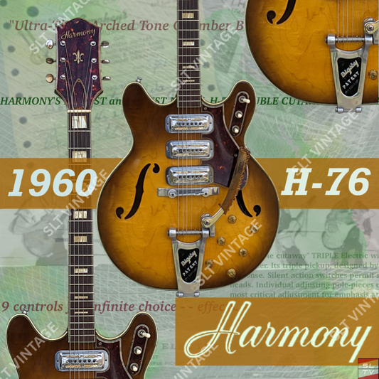 1960 Harmony H76 Time Capsule w/ Geib OHSC and Case Candy!