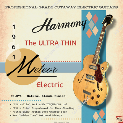 1961 Harmony H71 Meteor Natural Blonde OG Geib SSC and Extras!