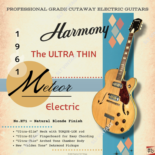 1961 Harmony H71 Meteor Natural Blonde OG Geib SSC and Extras!