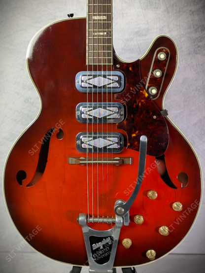 1965 Harmony Silvertone 1454 Cherry Burst OG Geib SSC Super Clean