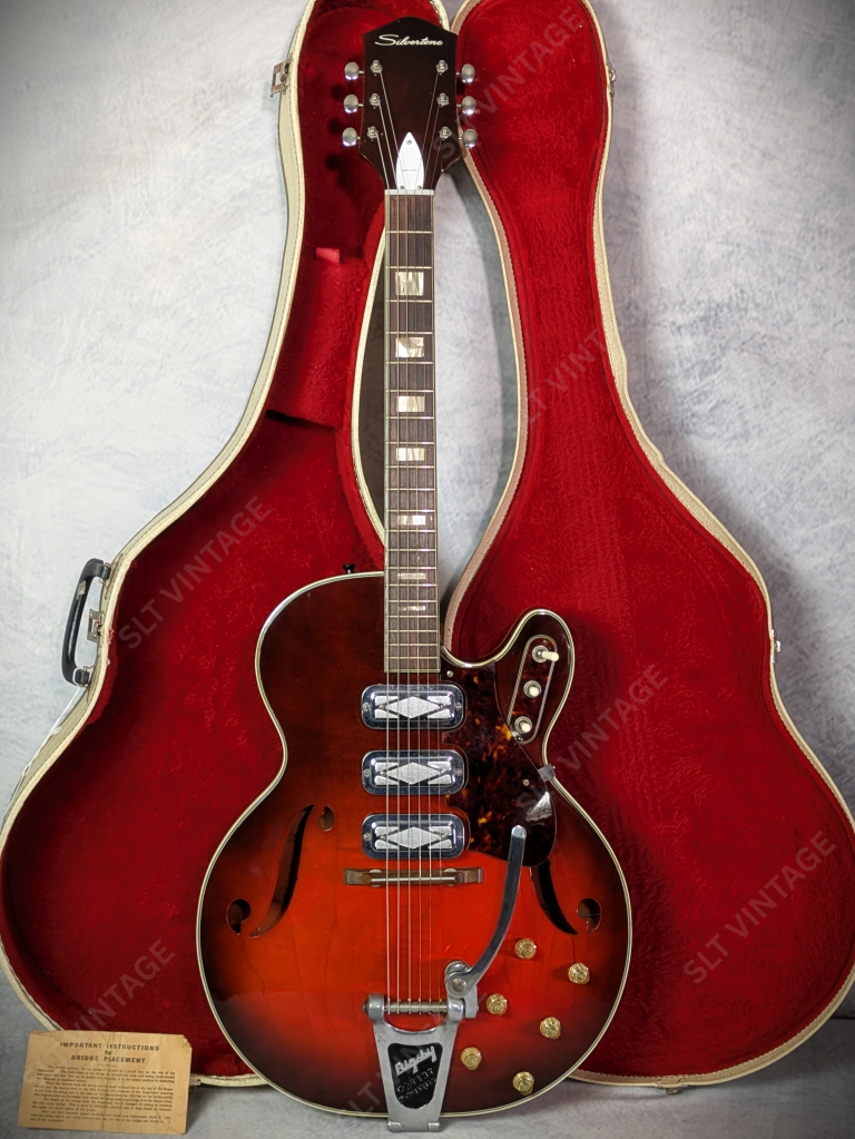 1965 Harmony Silvertone 1454 Cherry Burst OG Geib SSC Super Clean