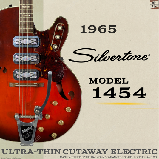 1965 Harmony Silvertone 1454 Cherry Burst OG Geib SSC Super Clean