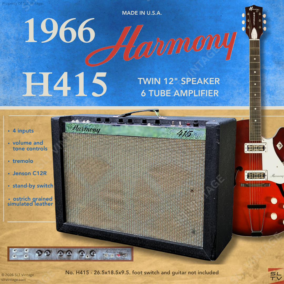 1966 Harmony H415 Amplifier – Vintage 2x12 Tube Workhorse