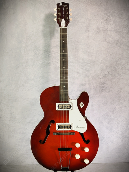 1968 Harmony H54 Rocket II Cherry Burst w/ OG Geib SSC, 10’ Cord and Extras
