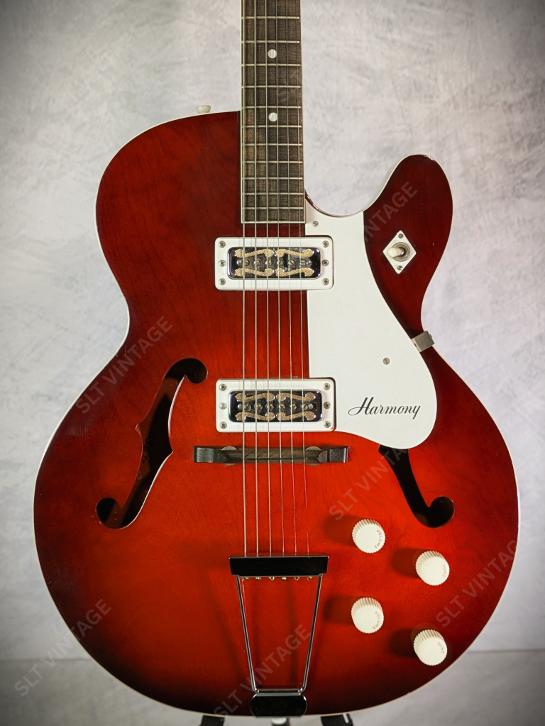 1968 Harmony H54 Rocket II Cherry Burst w/ OG Geib SSC, 10’ Cord and Extras