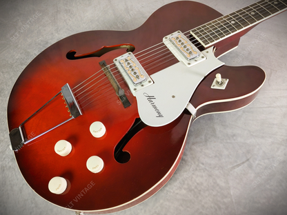 1968 Harmony H54 Rocket II Cherry Burst w/ OG Geib SSC, 10’ Cord and Extras