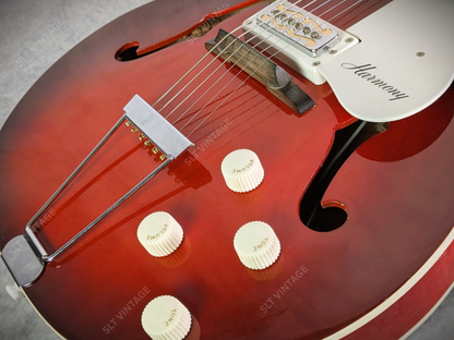 1968 Harmony H54 Rocket II Cherry Burst w/ OG Geib SSC, 10’ Cord and Extras