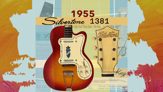1955 Kay Silvertone 1381 Kay K161 Thin Twin, Super Clean!