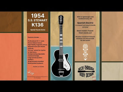 1954 Kay SS Stewart K136 Tuxedo Variant w/ OG Geib SSC - SUPER RARE!