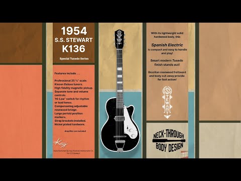1954 Kay SS Stewart K136 Tuxedo Variant w/ OG Geib SSC - SUPER RARE!